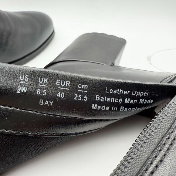 Naturalizer Womens Bay Bootie US 9 Wide EU 40 Black Leather Waterproof NWOB - Picture 13 of 13